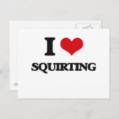 Carte Postale J'adore Squirting (Devant / Derrière)