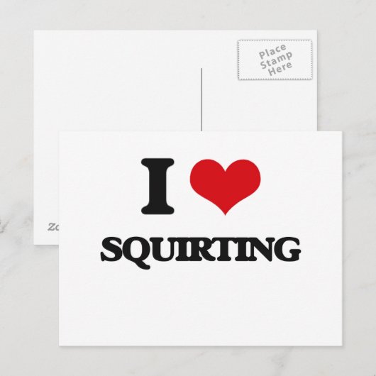 Carte Postale J'adore Squirting (Devant / Derrière)