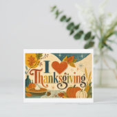 Carte Postale "J'adore Thanksgiving" (Debout devant)