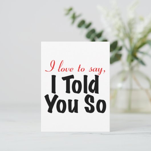 Carte Postale J'adore vous dire que je vous l'ai dit (Debout devant)