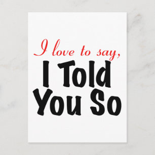 Carte Postale J'adore vous dire que je vous l'ai dit