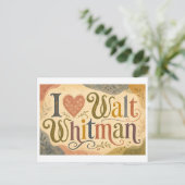 Carte Postale "J'adore Walt Whitman" (Debout devant)