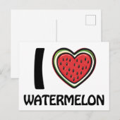 Carte Postale J'adore Watermelon (Devant / Derrière)