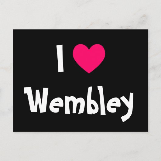 Carte Postale J'adore Wembley (Devant)
