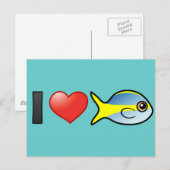 Carte Postale J'adore Yellowtail Snapper (Devant / Derrière)