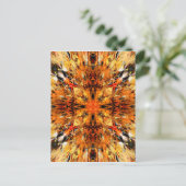 Carte Postale Jagged Orange Mandala (Debout devant)