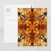 Carte Postale Jagged Orange Mandala (Devant / Derrière)