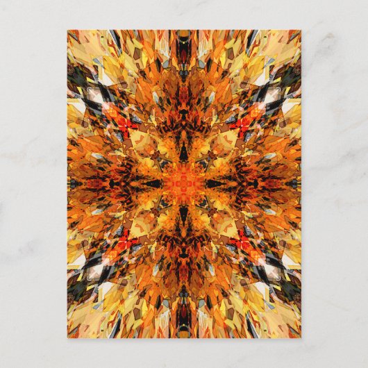 Carte Postale Jagged Orange Mandala (Devant)
