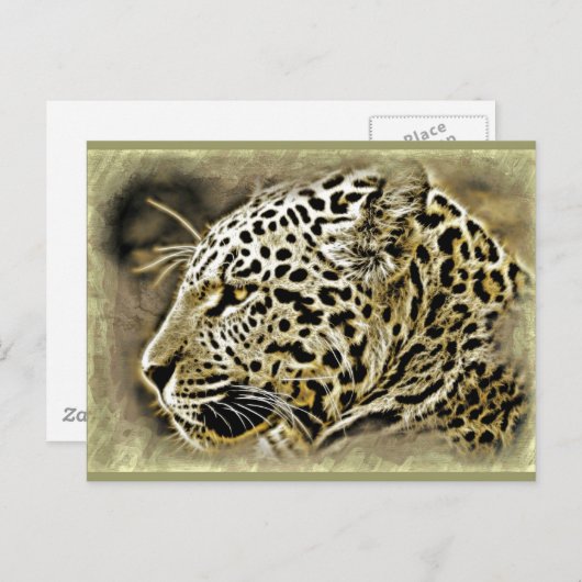 Carte Postale Jaguar Closeup (Devant / Derrière)