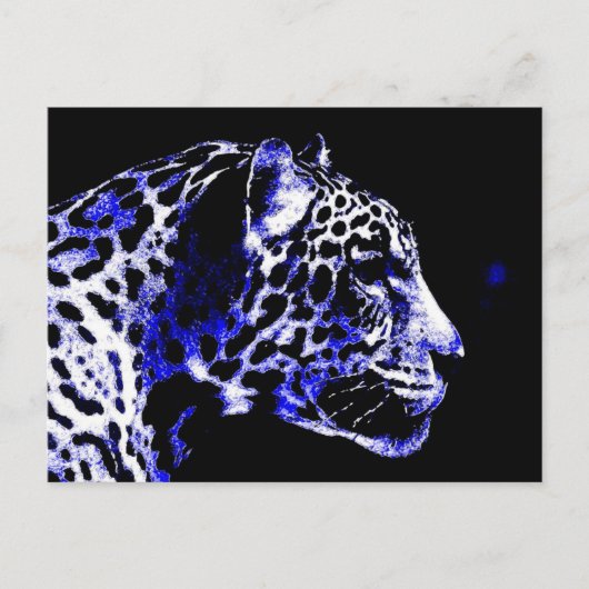 Carte Postale Jaguar de nuit (Devant)