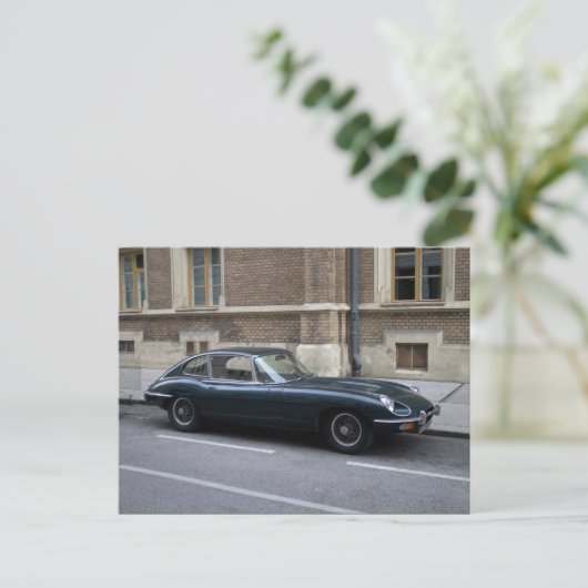 Carte Postale Jaguar E-Type Hardtop (Debout devant)