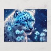 Carte Postale jaguar lumière bleue (Devant)