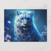 Carte Postale jaguar lumière bleue (Devant)
