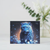 Carte Postale jaguar lumière bleue (Debout devant)