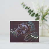Carte Postale Jaguar noir (Debout devant)