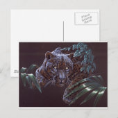 Carte Postale Jaguar noir (Devant / Derrière)