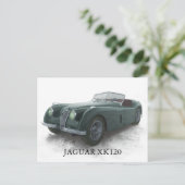 CARTE POSTALE JAGUAR XK120 (Debout devant)