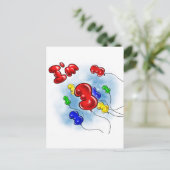 Carte Postale J'ai 3 ans ! ballons gonflables (Debout devant)