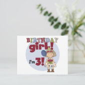 Carte Postale J'ai 3 Tshirts et cadeaux pour filles d'anniversai (Debout devant)