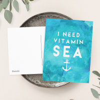 J'ai besoin de vitamine Mer Aquarelle Turquoise Ci