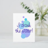 Carte Postale J'ai bu l'eau (Debout devant)