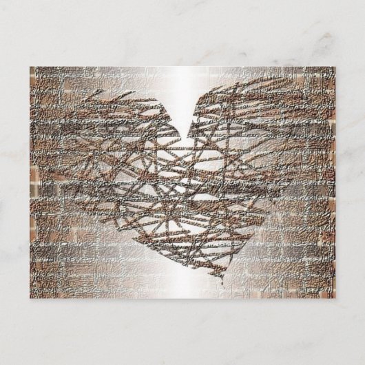 Carte Postale J'ai construit un mur autour de mon coeur (Devant)