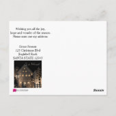 Carte Postale J'ai déménagé des maisons de Noël éclairées (Dos)