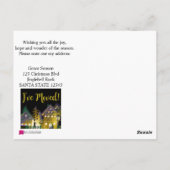 Carte Postale J'ai déménagé des maisons de Noël éclairées (Dos)