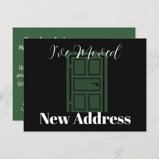 Carte Postale J'ai déplacé un simple Faire-part d'adresse réside (Devant / Derrière)