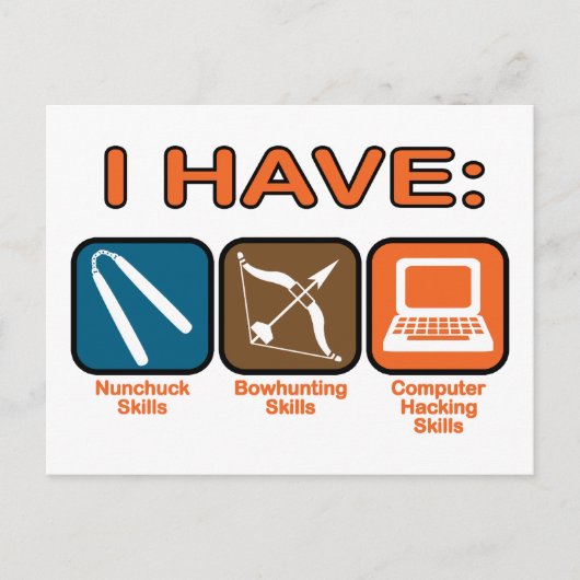 Carte Postale J'Ai Des Compétences Napoléon Dynamite (Devant)