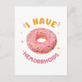 Carte Postale J'ai des hémorroïdes (Devant)