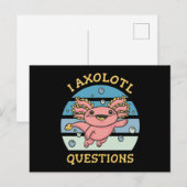Carte Postale J'ai des questions sur l'axolotl (Devant / Derrière)