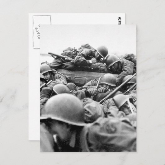 Carte Postale "J'ai dessiné un bateau d'assaut pour traverser en (Devant / Derrière)