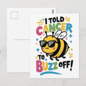 Carte Postale J'ai dit au cancer de s'en aller (Devant / Derrière)