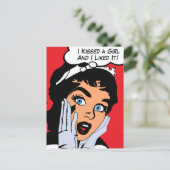 Carte Postale J'ai embrassé une fille et je l'ai aimé (Debout devant)