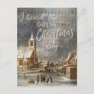 Carte Postale J'ai entendu les cloches le jour de Noël, Église V