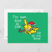Carte Postale J'ai été bon toute l'année (Devant / Derrière)