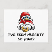 Carte Postale J'Ai Été Naughty, Alors Quoi ? (Devant)
