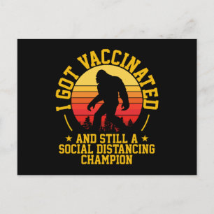 Carte Postale J'AI ÉTÉ VACCINÉ   Bigfoot Retro