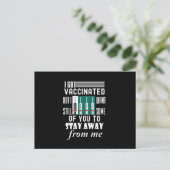 Carte Postale j'ai été vacciné mais reste loin de moi (Debout devant)