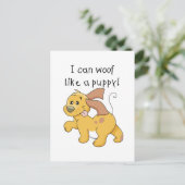 Carte Postale J'ai eu des maux de T-shirts et cadeaux chiots (Debout devant)