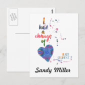 Carte Postale J'ai eu un changement de coeur Bénéficiaire (Devant / Derrière)