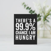 Carte Postale J'Ai Faim Drôle Citation (Debout devant)