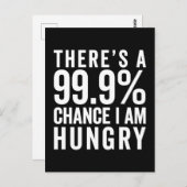 Carte Postale J'Ai Faim Drôle Citation (Devant / Derrière)