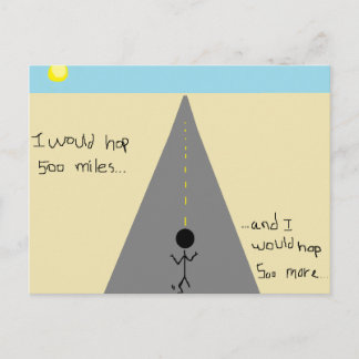 Carte Postale J'ai fait 500 miles...