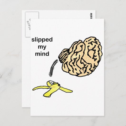 Carte Postale J'ai glissé mon esprit (Devant / Derrière)