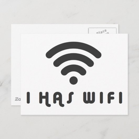 CARTE POSTALE J'AI INTERNET WIFI (Devant / Derrière)