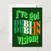 Carte Postale J'ai la vision de Dublin (Devant / Derrière)