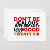 Carte Postale J'Ai L'Air Bon À 26 Anniversaires (Devant / Derrière)