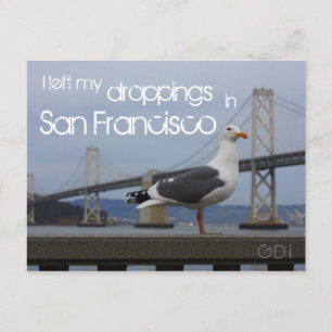 Carte Postale J'ai laissé mes crottes à San Francisco